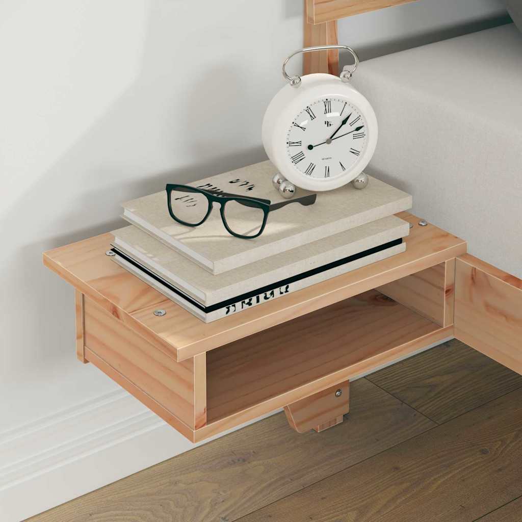 Sengestel med sengeborde med hovedgærde Brun Massivt fyrretræ 4 8721288721716 mo im en hd 2