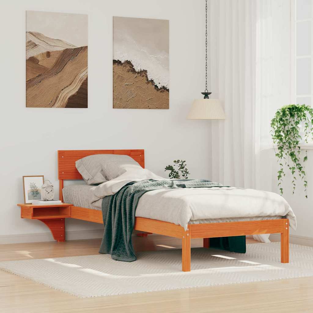 Voodiraam öökappide jaotumisega Vahapruun 75 x 190 cm Männipuit