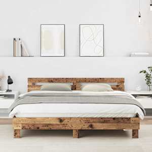 Rám postele Staré dřevo 203 x 185 x 70 cm kompozitní dřevo - obrázek 1
