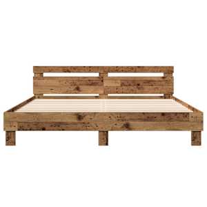 Rám postele Staré dřevo 203 x 185 x 70 cm kompozitní dřevo - obrázek 5