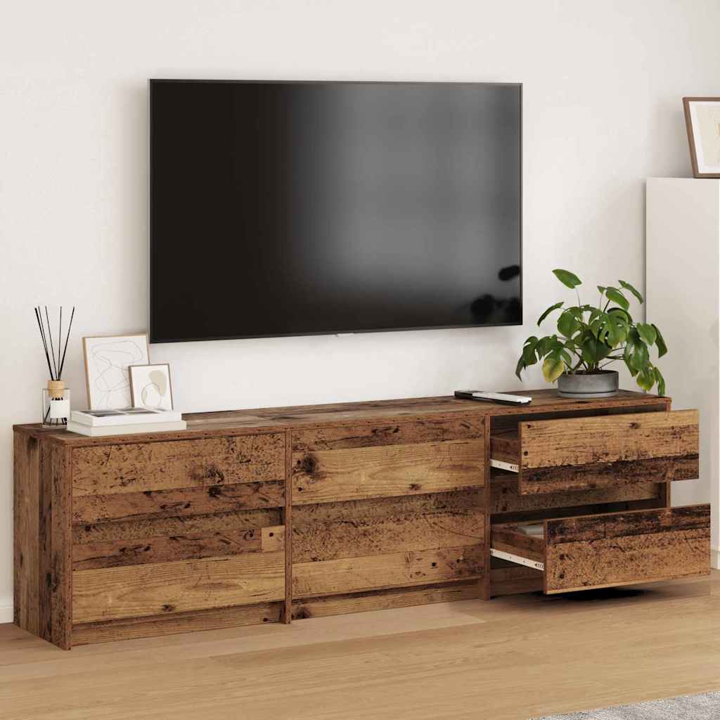 Telerikapp LED -ribatuledega sahtliga ladustamisega Pruun 180 x 34 x 50 cm