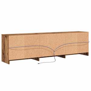 TV jednotky 2 pcs Staré dřevo 180 x 34 x 50 cm kompozitní dřevo - obrázek 10