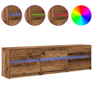 TV jednotky 2 pcs Staré dřevo 180 x 34 x 50 cm kompozitní dřevo - obrázek 4