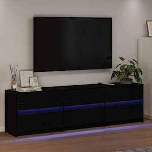 TV jednotky 2 pcs Černý dub 180 x 34 x 50 cm kompozitní dřevo - obrázek 5