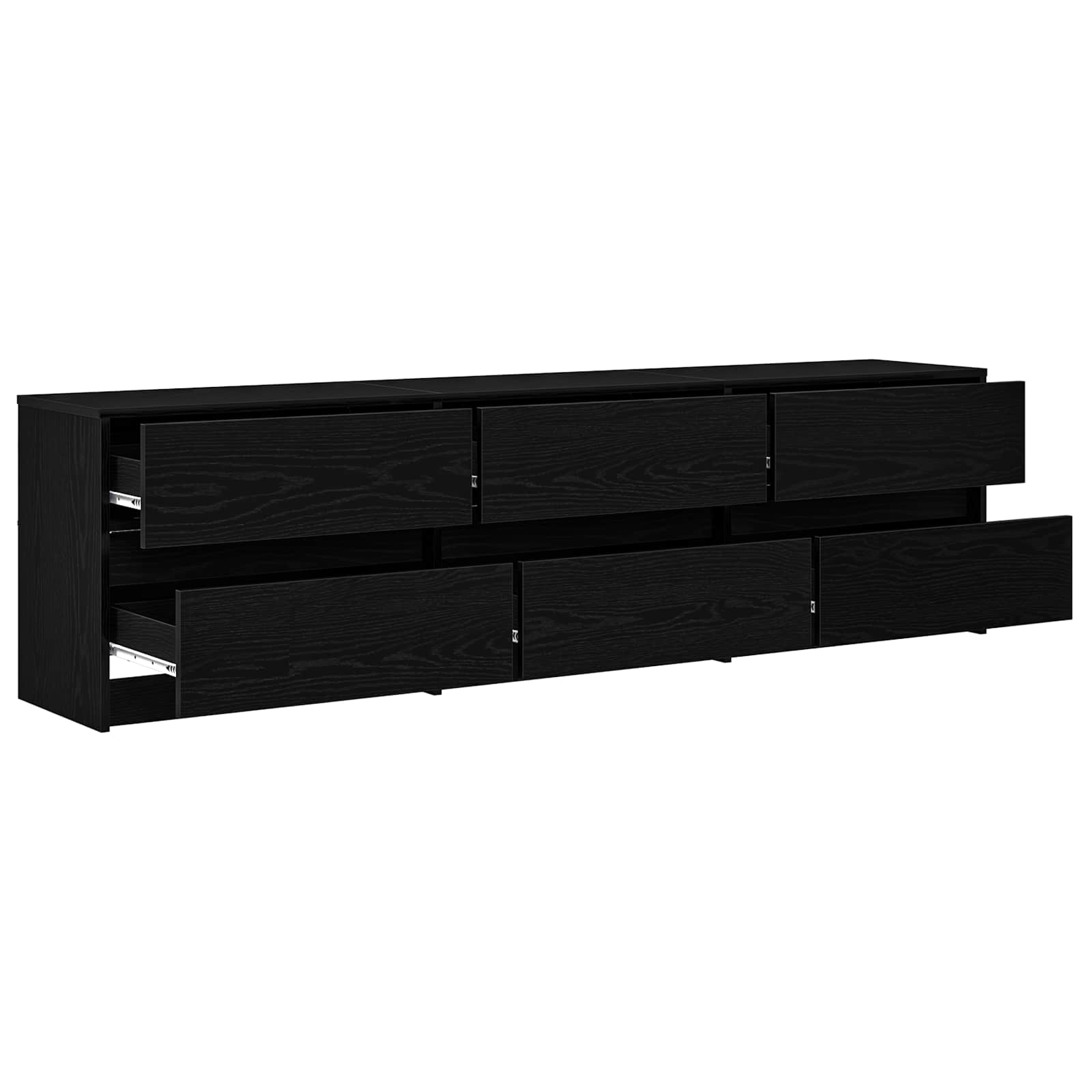 Unități TV 2 pcs Stejar Negru 180 x 34 x 50 cm Lemn compozit