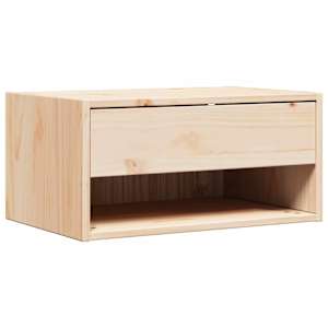 Noční stolek Hnědá 50 x 32,5 x 24 cm Masivní borovicové dřevo - obrázek 2