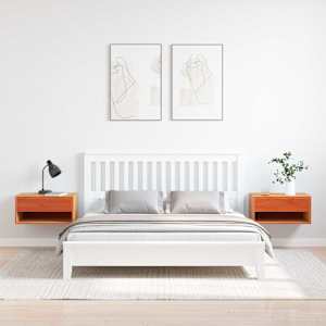 Noční stolek se zásuvkou 2 pcs Voskově hnědá 50 x 32,5 x 24 cm - obrázek 4