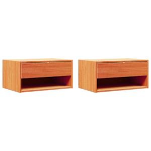 Noční stolek se zásuvkou 2 pcs Voskově hnědá 50 x 32,5 x 24 cm - obrázek 2