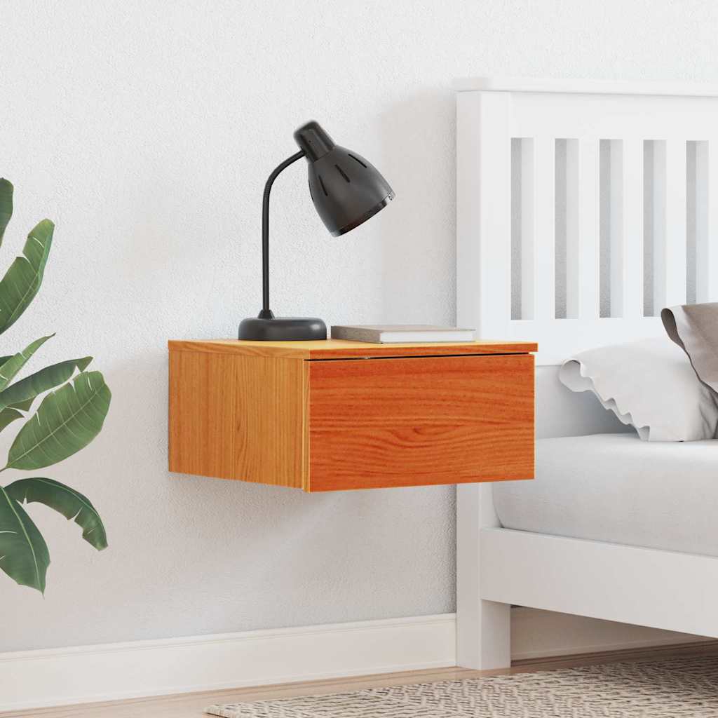 Нощно шкафче за стена 2 pcs Восъчнокафяв 37 x 35 x 18.5 см