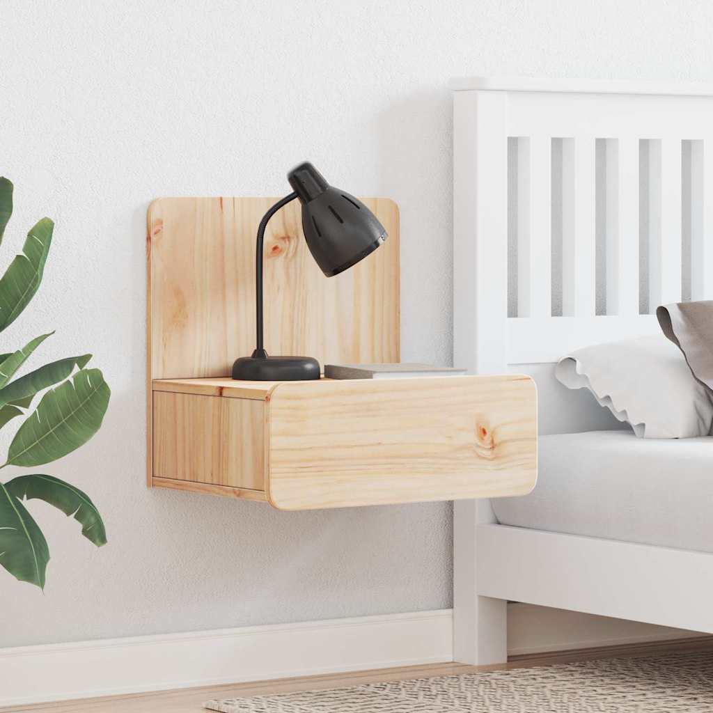Нощно шкафче за стена с чекмедже 2 pcs Кафяво 44 x 32.5 x 40 см