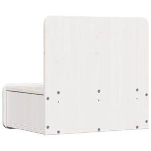 Noční stolek Bílá 44 x 32,5 x 40 cm Masivní borovicové dřevo - obrázek 8