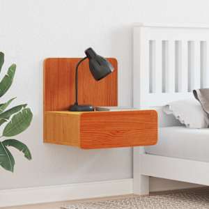 Nočna omarica Voskast rjav 44 x 32,5 x 40 cm Trdna borovina