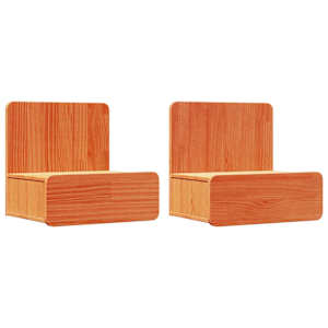 Noční stolek se zásuvkou 2 pcs Voskově hnědá 44 x 32,5 x 40 cm - obrázek 2