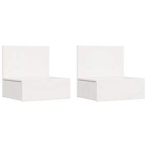 Noční stolek se zásuvkou 2 pcs Bílá 42 x 32,5 x 40 cm - obrázek 2