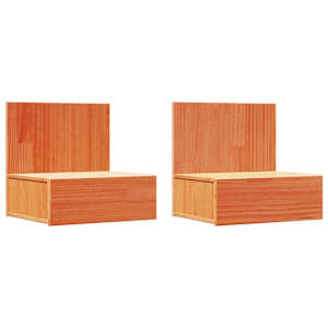 Noční stolek se zásuvkou 2 pcs Voskově hnědá 42 x 32,5 x 40 cm - obrázek 2