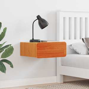 Nočna omarica Voskast rjav 39 x 34 x 16,5 cm Trdna borovina