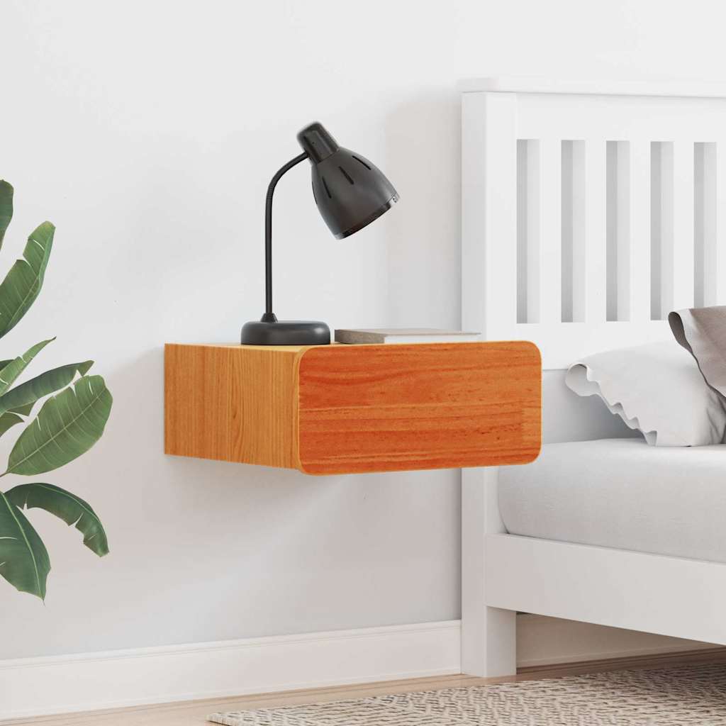 Нощно шкафче за стена 2 pcs Восъчнокафяв 39 x 34 x 16.5 см