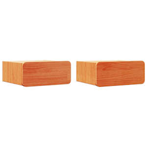 Noční stolek se zásuvkou 2 pcs Voskově hnědá 39 x 34 x 16,5 cm - obrázek 2