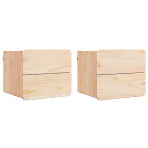 Noční stolek se zásuvkou 2 pcs Přírodní 39 x 34 x 33 cm - obrázek 2