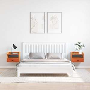 Noční stolek se zásuvkou 2 pcs Voskově hnědá 38 x 36 x 29,5 cm - obrázek 4