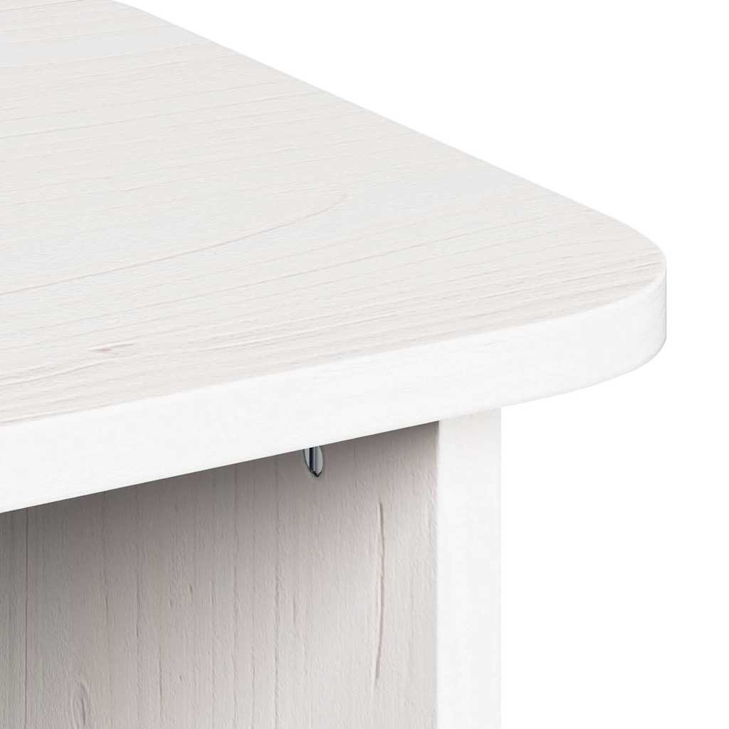 Kafijas galdiņš 2 pcs Balts Priedes masīvkoks