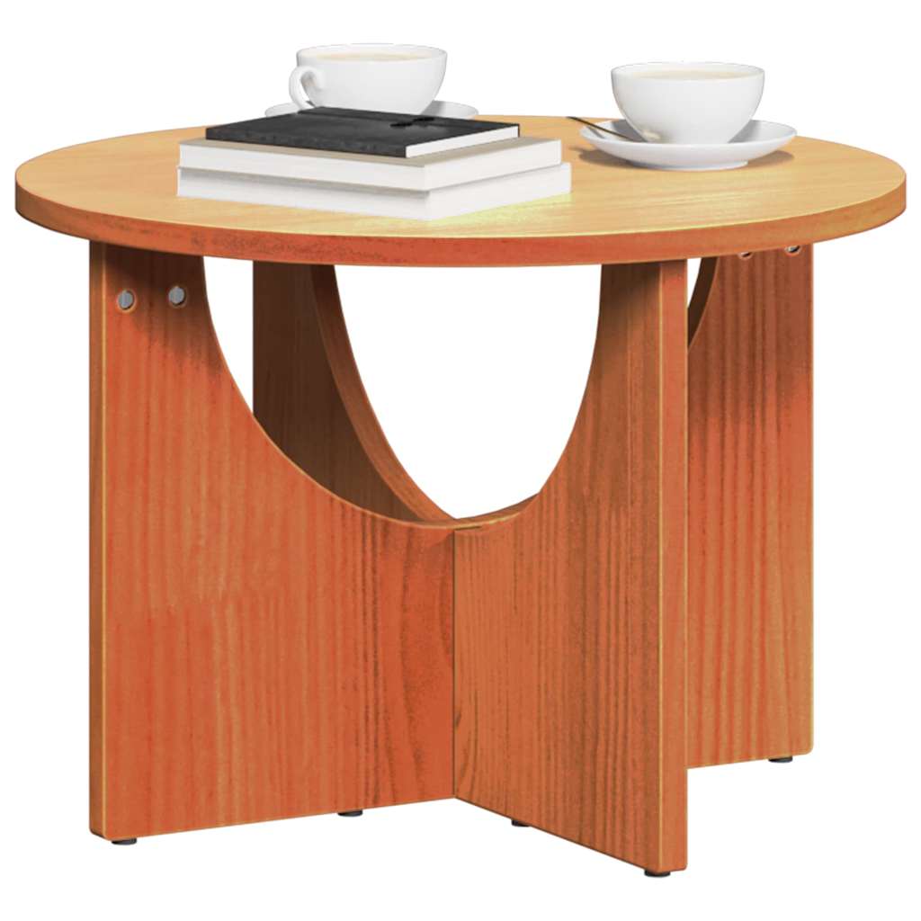 vidaXL Salontafel Wasbruin 50 x 50 x 35 cm Massief grenenhout