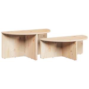vidaXL Kohvilaud 2 tk Neutraalne 79 x 39,5 x 40 cm M&auml;nnipuit