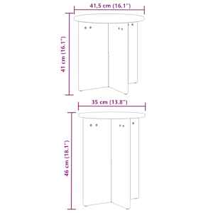 Konferenční stolek 2 pcs Bílá - obrázek 10