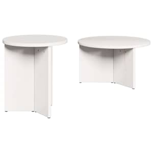 vidaXL Kohvilaud 2 tk Valge 49 x 49 x 28 cm M&auml;nnipuit