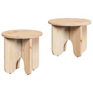 vidaXL Kohvilaud 2 tk Neutraalne 39.5 x 39.5 x 30 cm M&auml;nnipuit