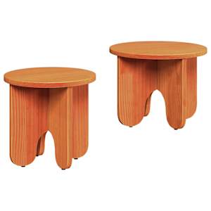 vidaXL Kohvilaud 2 tk Vahapruun 39.5 x 39.5 x 30 cm M&auml;nnipuit
