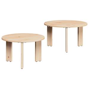 vidaXL Kohvilaud 2 tk Neutraalne 47,5 x 47,5 x 27 cm M&auml;nnipuit