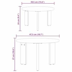 Konferenční stolek 2 pcs Přírodní Masivní borové dřevo - obrázek 4