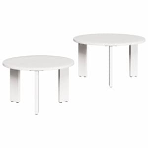 vidaXL Kohvilaud 2 tk Valge 47,5 x 47,5 x 27 cm M&auml;nnipuit