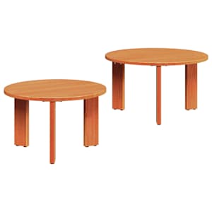 vidaXL Kohvilaud 2 tk Vahapruun 47,5 x 47,5 x 27 cm M&auml;nnipuit