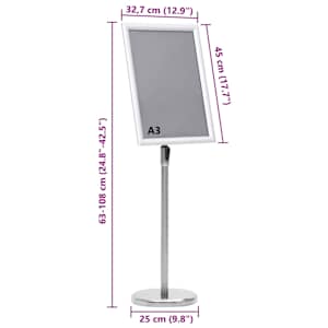 Stojany na plakáty 2 pcs Stříbrná 45 x 32,7 x 108 cm Hliník - obrázek 11