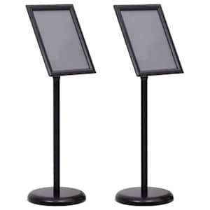 Stojany na plakáty 2 pcs Černá 32.7 x 24 x 108 cm Hliník - obrázek 1