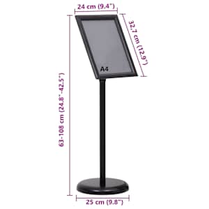Stojany na plakáty 2 pcs Černá 32.7 x 24 x 108 cm Hliník - obrázek 11
