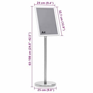 Stojany na plakáty 2 pcs Stříbrná 32.7 x 24 x 108 cm Hliník - obrázek 11