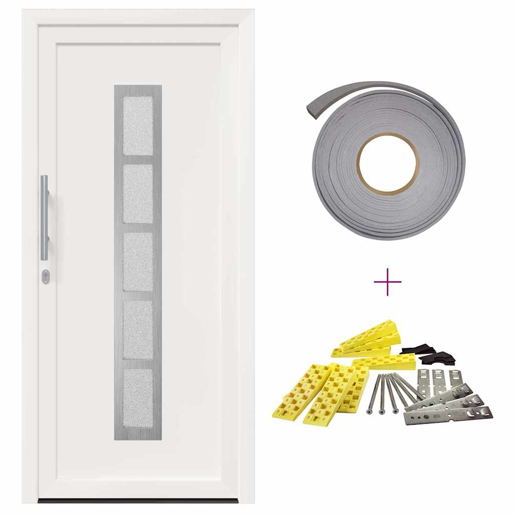 Thumbnail - vidaXL Vordertür Weiß PVC