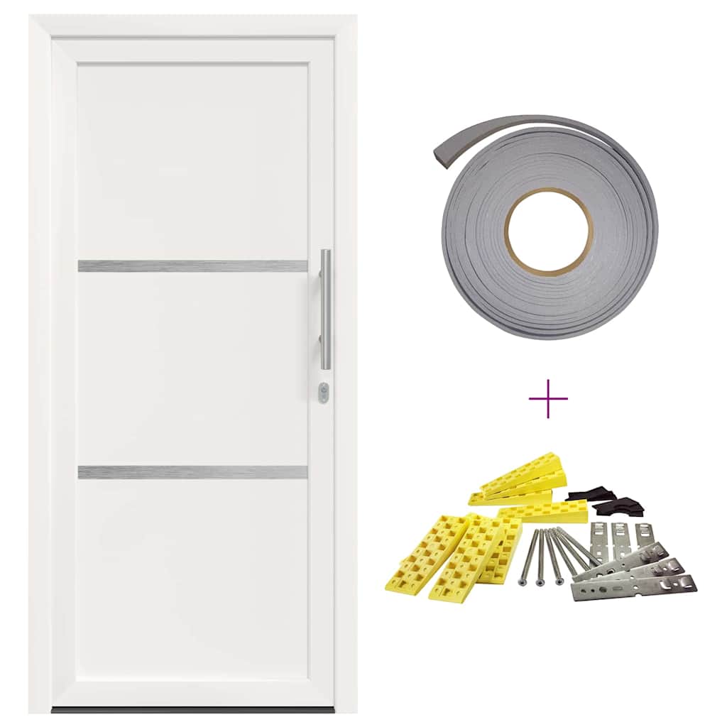 Thumbnail - vidaXL Vordertür Anthrazit PVC