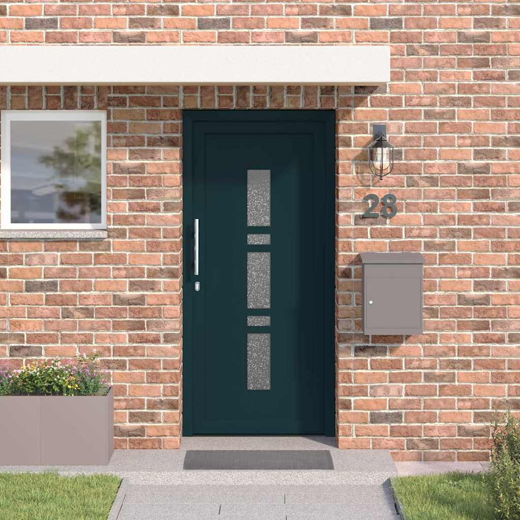 vidaXL Hoveddør 88 x 200 cm PVC Antracit