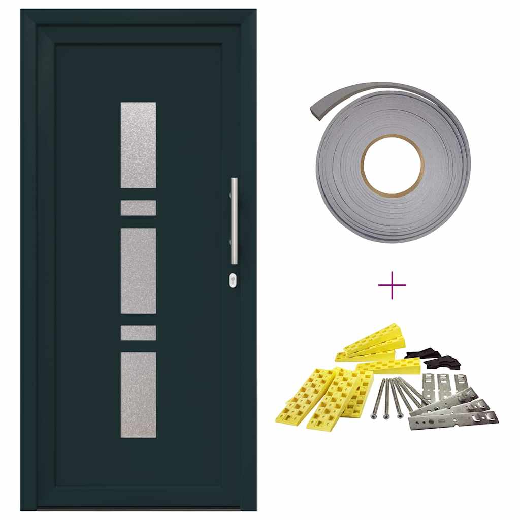 Thumbnail - vidaXL Vordertür Anthrazit 98 x 208 cm PVC