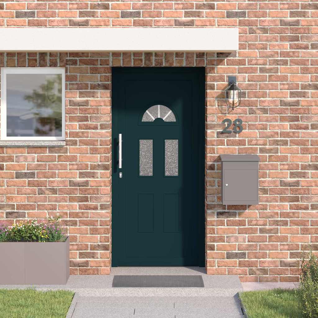 vidaXL Hoveddør 88 x 200 cm PVC Antracit