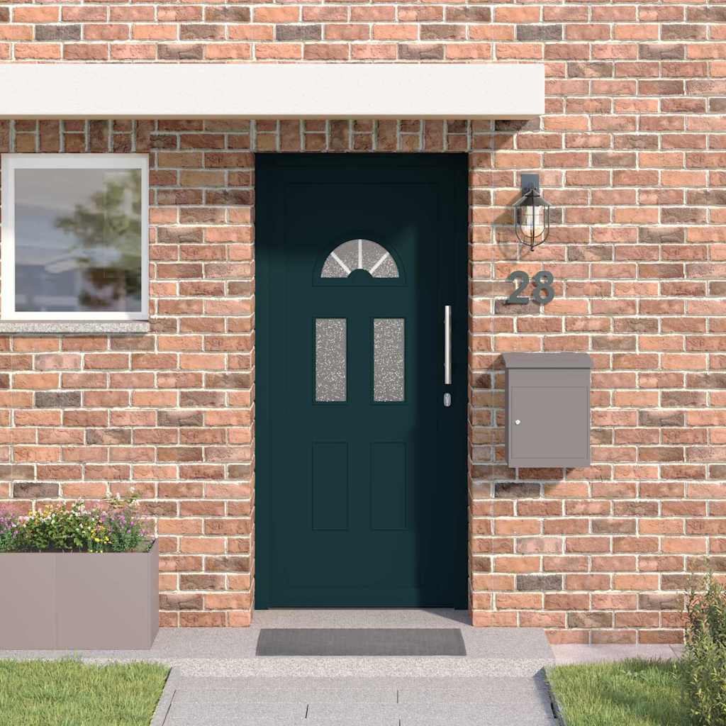 vidaXL Hoveddør 88 x 200 cm PVC Antracit