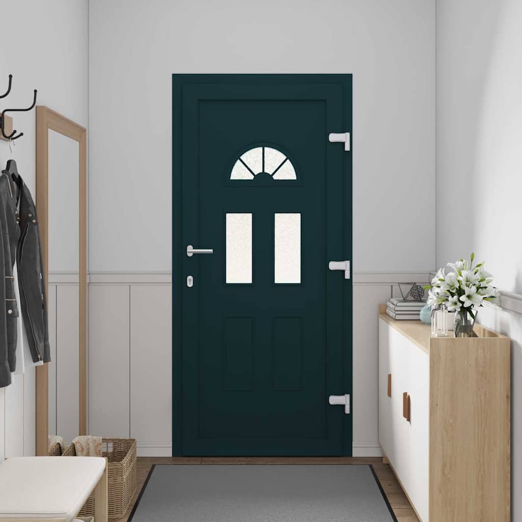 vidaXL Voordeur Antraciet PVC
