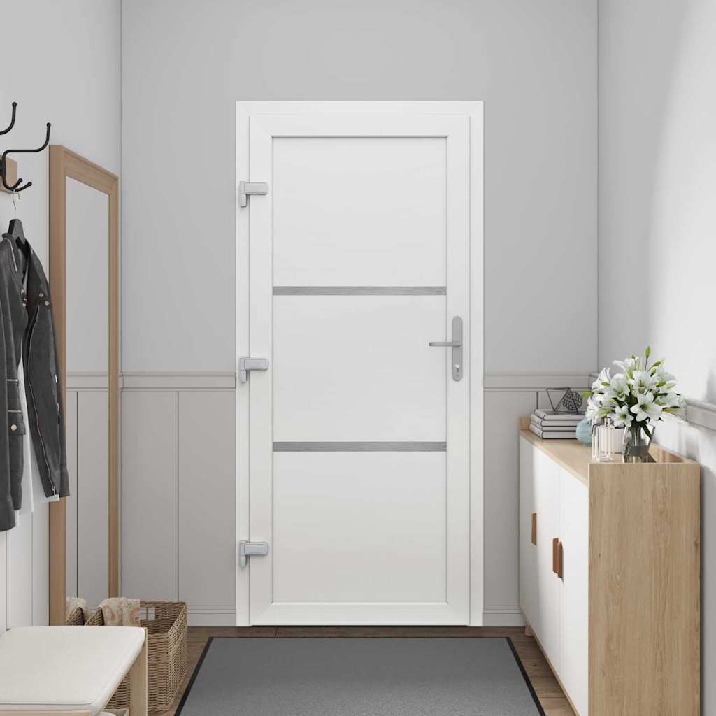 vidaXL Voordeur Wit PVC