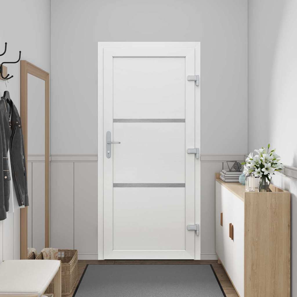 vidaXL Voordeur Wit PVC