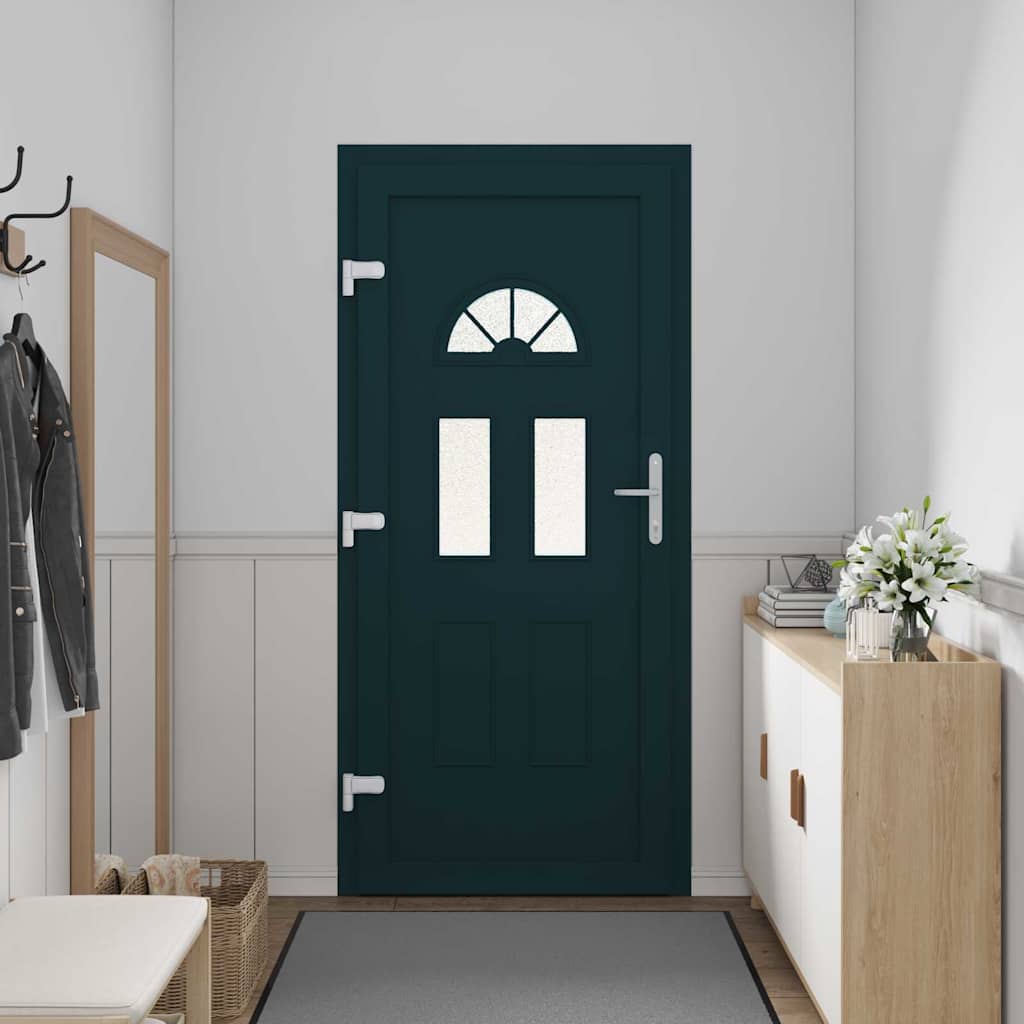 vidaXL Voordeur Antraciet PVC