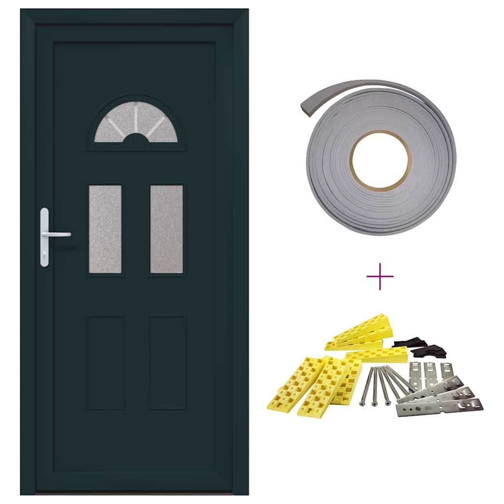 Thumbnail - vidaXL Vordertür Anthrazit 110 x 210 cm PVC